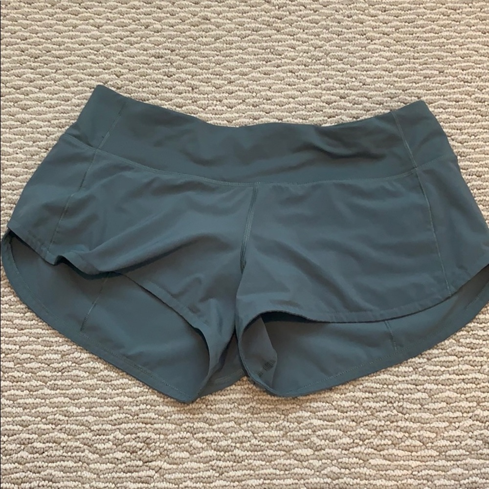 Army green shorty short lululemon shorts